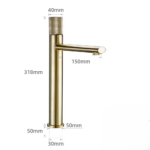 sanihal kurved maxi geborsteld goud