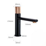 sanihal kurved mini zwart koper